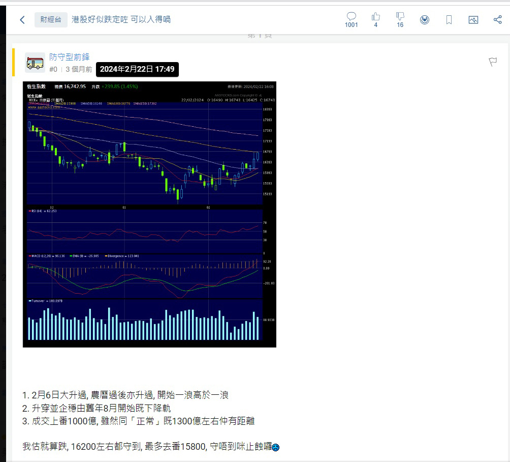 恒生指數下午1330報18,989.54 +451.73 (2.44%) - 時事台- 香港高登討論區